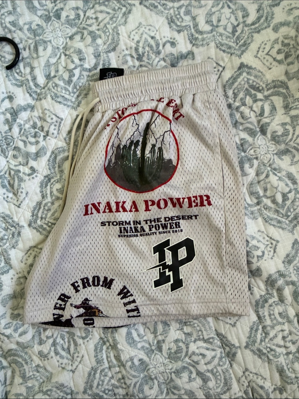 Inaka Power White Mesh Athletic Shorts